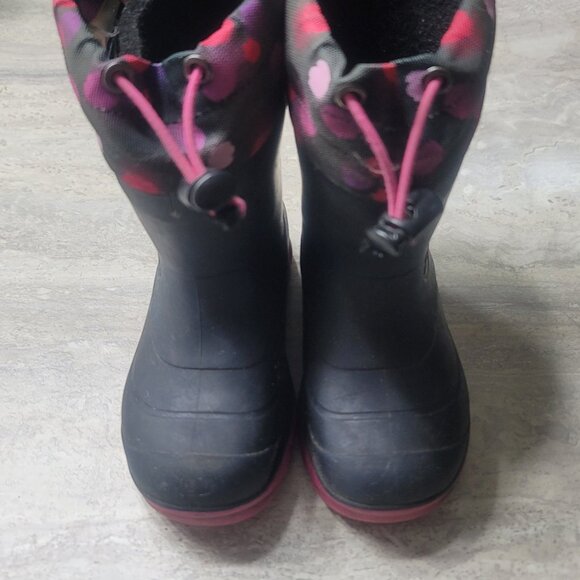 #256 Kamik Kids Boots Pink Black sz 8 - Picture 6 of 6